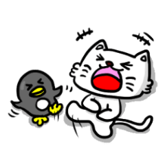 ほわりばのペンギンとネコ４ 動くスタンプ