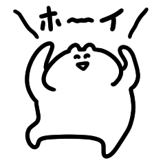 雑に動くウサギさんのスタンプ