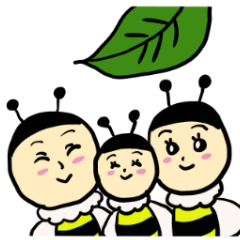 ゆるーい蜂と蝶々