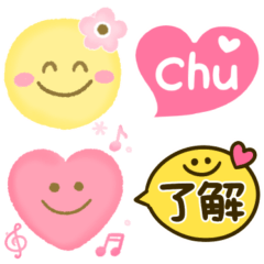 毎日スマイル吹き出し♡ふんわりパステル