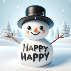 かわいいゆきだるまの日常