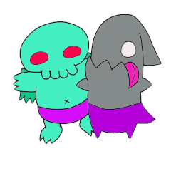 Green Octopus and his best friend