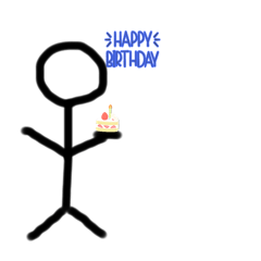 友達に使える棒人間スタンプ