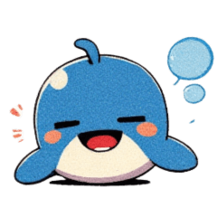 Little cute blue whale