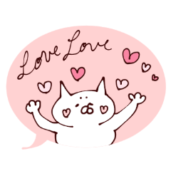 バレンタイン以外にも使えるスタンプ 猫編