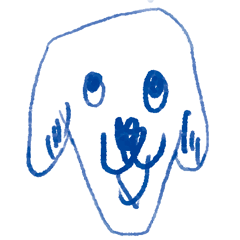 大きいことはいいことだ017青い万年筆の犬