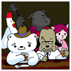 しろくま部長はバーで...