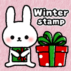よく使うメッセージうさぎ 冬4