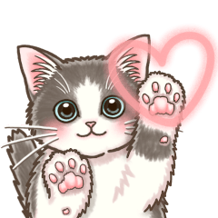 やさしい子猫のポップアップスタンプ2