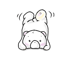 逆さ白クマ