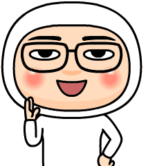 白タイツ00号★アバタースタンプ+メガネ