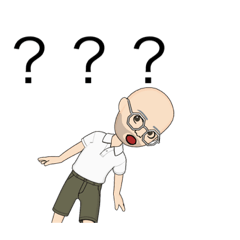 顔スタンプ  昭和のおじさん