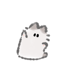 こねこのぽわぽわスタンプ