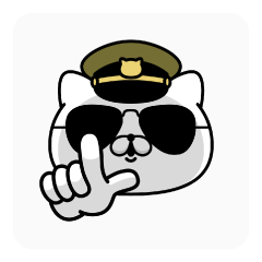 踊る！軍人にゃんこ＠文字なしスタンプ