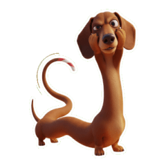 なが〜〜〜いダックスのぼーっと顔