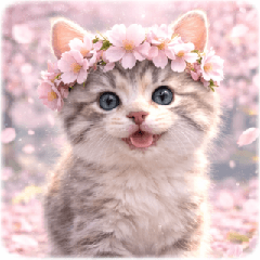 Kawaii NEKO Chan in Spring