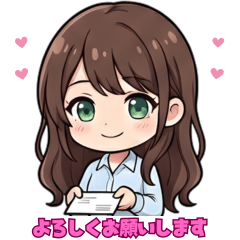 おっとり巫女の日常スタンプ:在宅ワーク編