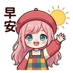 Pink girl's everyday language