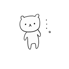 ゆるいしろくまちゃんのスタンプ