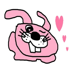 ピンクのウサギ