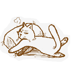 いやらしい糸目のネコ