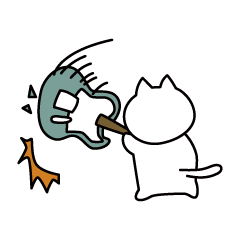 ギターを弾くねこ