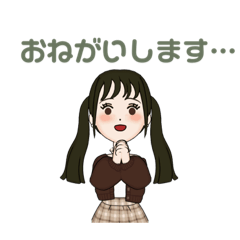 ももの平凡なスタンプ(女の子編)1