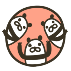 敬語★シンプル３連パンダ