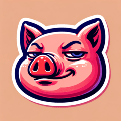 ブタさんが顔だけで思いを伝える