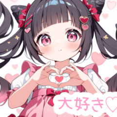 にゃんちゃん愛を伝えるスタンプ