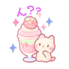 スイーツ&ねこ　挨拶スタンプ