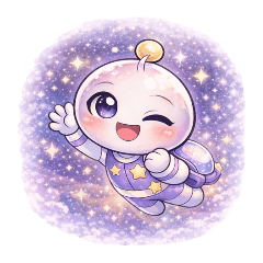 ぽわん星人のふんわりスタンプ