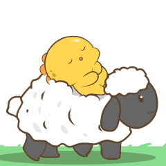 Chubby Yellow Dino 3 : Effect stickers