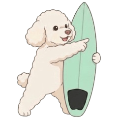 サーフ犬スタンプ｜サーファーあるある8種