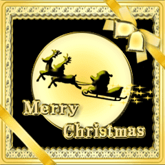動く！きらめくクリスマス☆年賀状