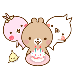 白ねこと紅うさぎ3 茶くまと黄とりも一緒