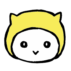 猫耳帽子の表情スタンプ