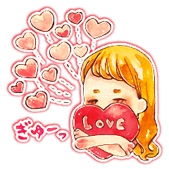 ゆるい女子のスタンプ