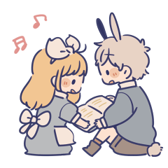 アリスと白ウサギさんスタンプ