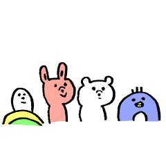 しろくまとぺんぎんとうさぎとカメ