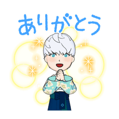 銀髪少女のスタンプ