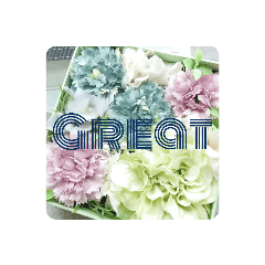 お花が好きな人のスタンプ[英語message]