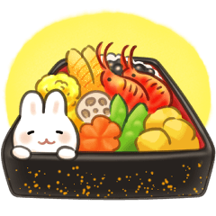 冬＆年末年始☆うさぎのスタンプ２