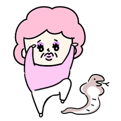 シンプル 小さいおばちゃん 文字なし