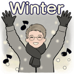 男性に使って欲しいスタンプ ☆ ほっこり冬