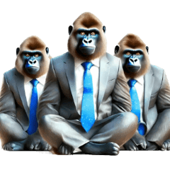 ゴリラ会社員1 文字なし