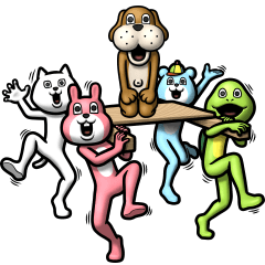 アレンジる目が笑ってない着ぐるみたち