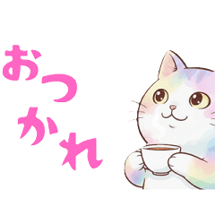 猫×でか文字スタンプ