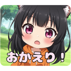 オレンジパーカースタンプ(のりみ&はちみ)