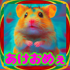 アケオメ‼︎サイケデリック⭐︎ハムスター